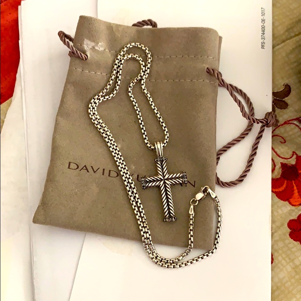 David Yurman Cross And Chain